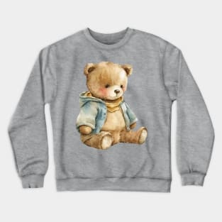 Watercolor Teddy Bear Crewneck Sweatshirt